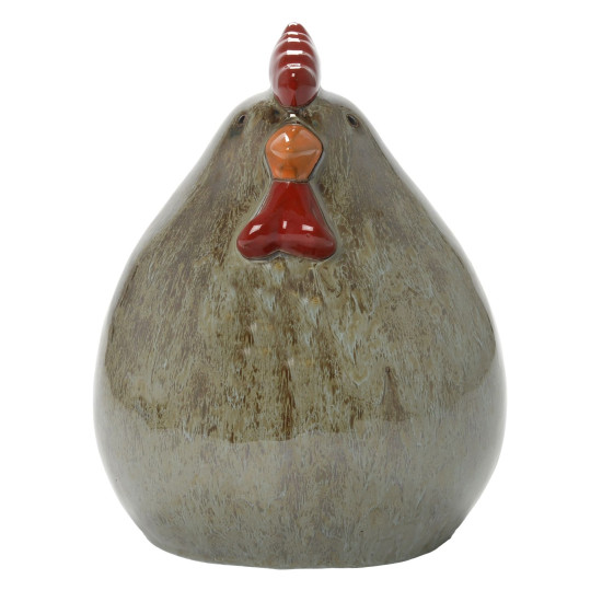Poule 10x10x13cm ceramique gris hen de Pot et Deco - poterie céramique de qualité dans Statue pour le jardin