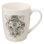 Mug m safari noir/blanc 36cl de J-Line by Jolipa - Déco intérieur dans J031
