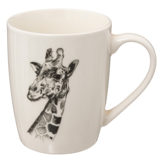Mug m safari noir/blanc 36cl de J-Line by Jolipa - Déco intérieur dans J031