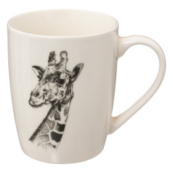 Mug m safari noir/blanc 36cl de J-Line by Jolipa - Déco intérieur dans J031