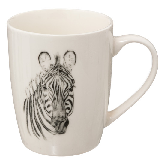 Mug m safari noir/blanc 36cl de J-Line by Jolipa - Déco intérieur dans J031
