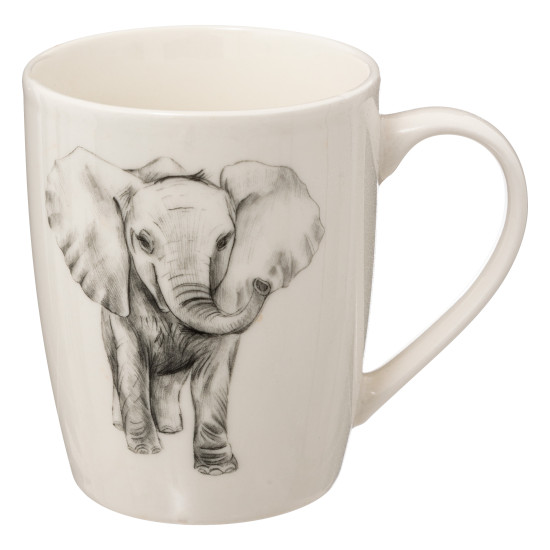 Mug m safari noir/blanc 36cl de J-Line by Jolipa - Déco intérieur dans J031
