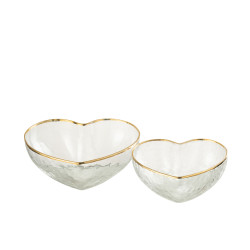 Plat apero en verre or transparent s 12x12x5 de J-Line by Jolipa - Déco intérieur dans Plat, plateau et dessous de plat