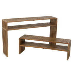 Console etagere teck reclycle naturel l de J-Line by Jolipa - Déco intérieur dans Chiffonniers - Commodes - étagères