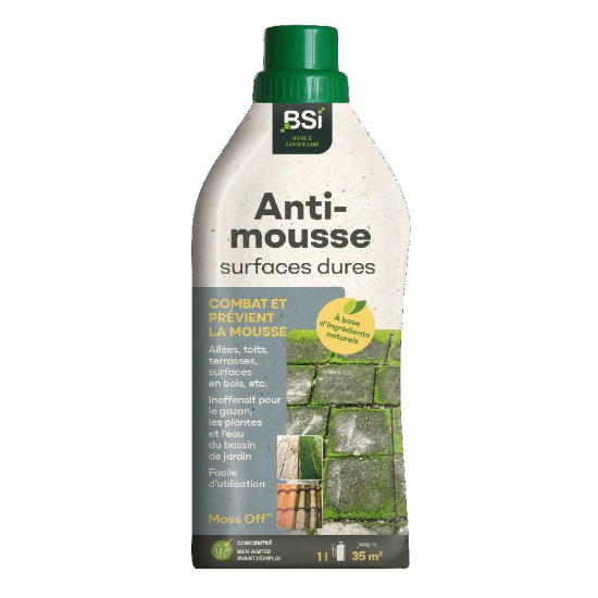 Moss off anti-depots verts surfaces dures 1 l de BSI -Bio service international - traitement pour plantes dans Anti-mousse