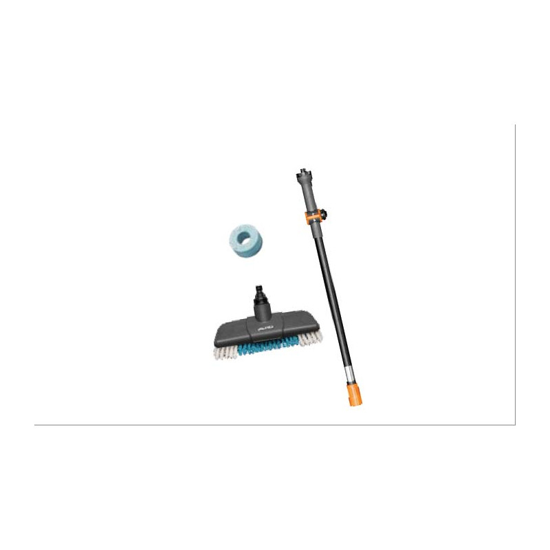 Kit de lavage avec brosse dure pour terrasse de Gardena - Arrosage goutte à goutte - Outillages  dans H041