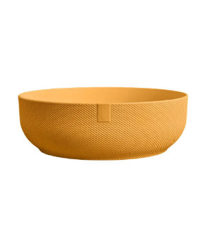 Pot jazz bowl 28cm jaune ambré de Elho - Pot en plastique de qualité dans E029