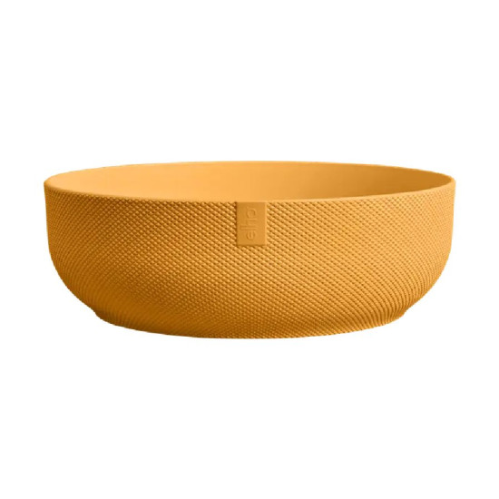 Pot jazz bowl 28cm jaune ambré de Elho - Pot en plastique de qualité dans E029