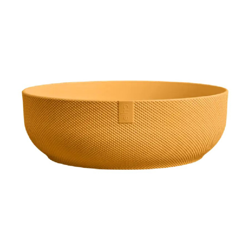 Pot jazz bowl 28cm jaune ambré de Elho - Pot en plastique de qualité dans E029
