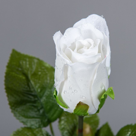 Tige de rose goutte d'eau h76cm blanc de Fleur artificielle dans Fleur artificielle