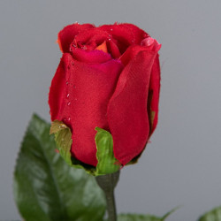 Tige de rose goutte d'eau h76cm cerise de Fleur artificielle dans Fleur artificielle