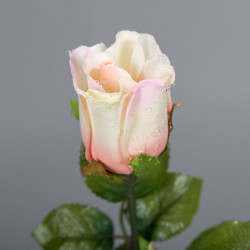 Tige de rose goutte d'eau h76cm creme/rose de Fleur artificielle dans Fleur artificielle