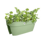 Jardiniere vibia campana bridge 60cm vert pistac de Elho - Pot en plastique de qualité dans E029
