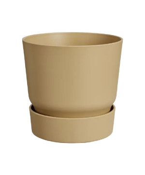 Pot greenville rond 40cm sable doré de Elho - Pot en plastique de qualité dans E029