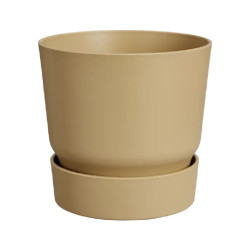 Pot greenville rond 40cm sable doré de Elho - Pot en plastique de qualité dans E029