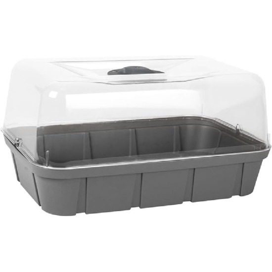 Mini serre de culture 39cm anthracite de Elho - Pot en plastique de qualité dans E029