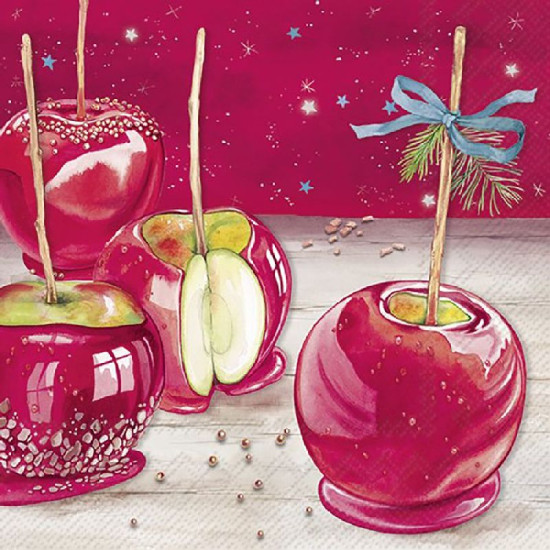 Serviette Lunch Pomme D'Amour de Jardinerie Bordeaux Libourne Gironde dans Serviette en papier
