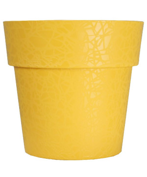 Pot terea d28 jaune - riviera de Riviera - fabricant de Pots à reserve d'eau et sans réserve dans Pots en plastique