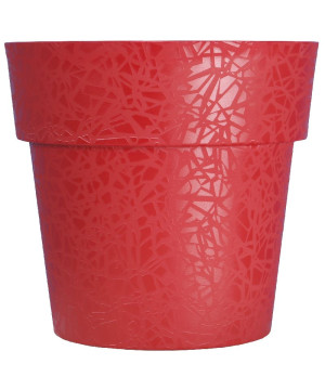 Pot terea d28 rouge - riviera de Riviera - fabricant de Pots à reserve d'eau et sans réserve dans Pots en plastique