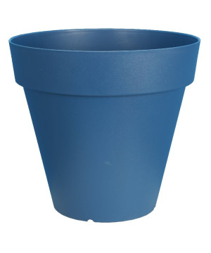 Pot Soleilla rond 60 bleu - Pot riviera de Riviera - fabricant de Pots à reserve d'eau et sans réserve dans Pots en plastique