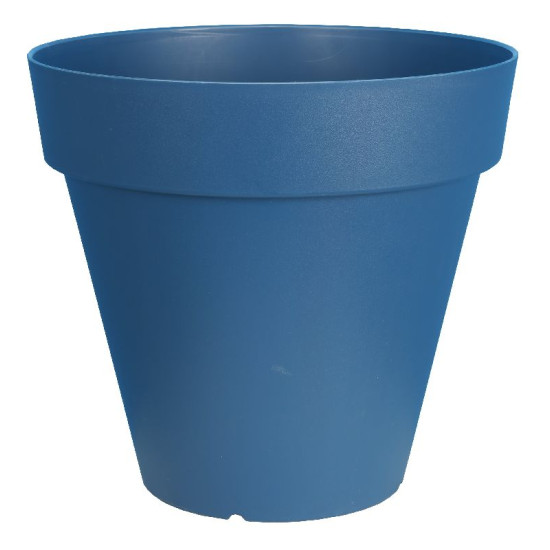 Pot Soleilla rond 60 bleu - Pot riviera de Riviera - fabricant de Pots à reserve d'eau et sans réserve dans Pots en plastique