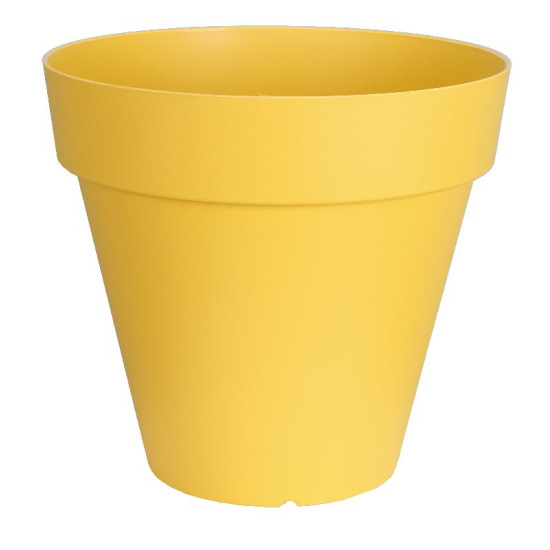 Pot Soleilla rond 60 jaune - Pot riviera de Riviera - fabricant de Pots à reserve d'eau et sans réserve dans Pots en plastique