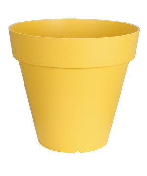Pot Soleilla rond 70 jaune - Pot riviera de Riviera - fabricant de Pots à reserve d'eau et sans réserve dans Pots en plastique