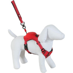 /harnais easyride xs rouge avec laisse enrouleur de Zolux - Produit pour animaux dans Harnais pour chien