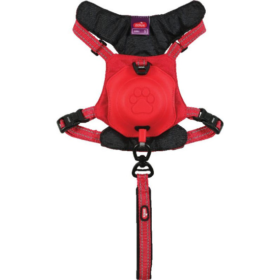 /harnais easyride xs rouge avec laisse enrouleur de Zolux - Produit pour animaux dans Harnais pour chien