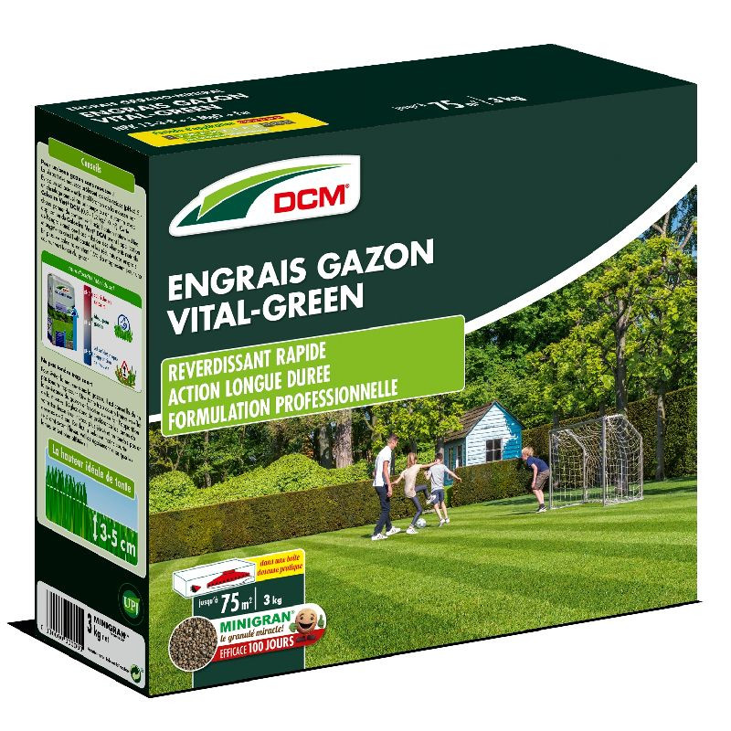Engrais gazon vital green - 3 kg dcm de DCM - Engrais et terreaux dans Engrais pour le Gazon