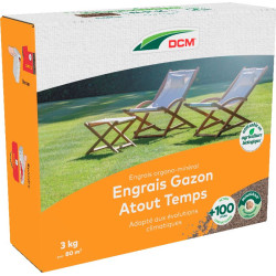 Engrais gazon atout temps - 3 kg dcm de DCM - Engrais et terreaux dans Engrais pour le Gazon