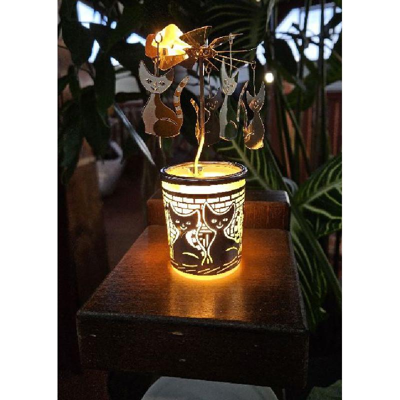 PHOTOPHORE CHAT ARG de Hellmann versand - décoration en verre dans H015