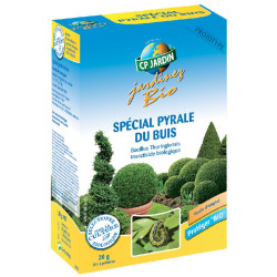 Traitement pyrale du buis. bte 20 g de CP Jardin - traitements biologiques pour le jardinage dans S120