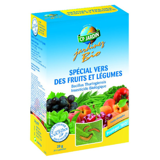 Vers des fruits et légumes. boite de 20 g de CP Jardin - traitements biologiques pour le jardinage dans S120