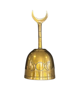 Cloche en laiton triple lune de Herboristerie et Esotérisme à Libourne dans 💎 Bijoux et accessoires ésotériques