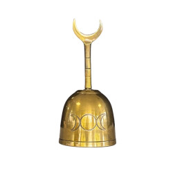 Cloche en laiton triple lune de Herboristerie et Esotérisme à Libourne dans 💎 Bijoux et accessoires ésotériques