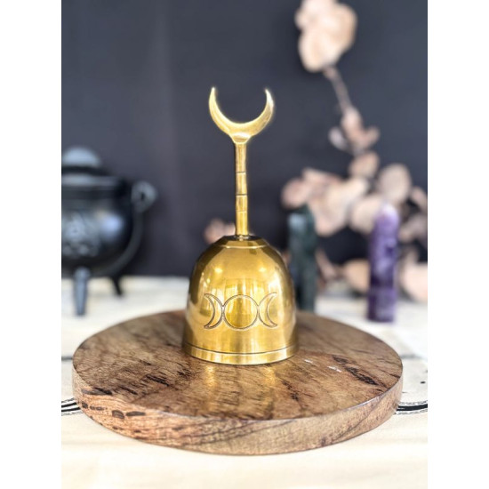 Cloche en laiton triple lune de Herboristerie et Esotérisme à Libourne dans 💎 Bijoux et accessoires ésotériques