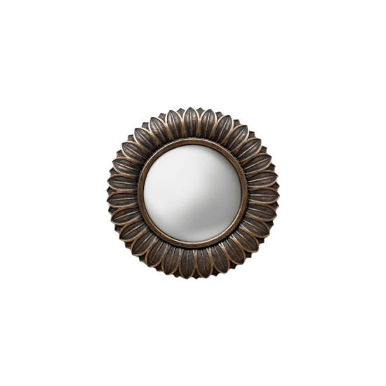 Petit miroir convexe feuilles bronze de Chehoma dans C062