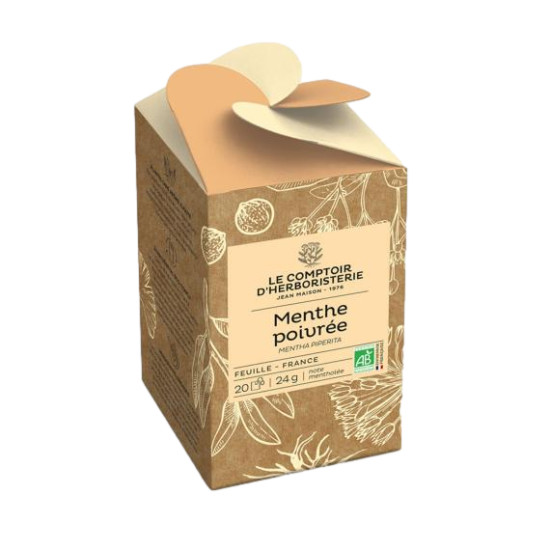 Menthe poivree bio feuille france 25g de Herboristerie et Esotérisme à Libourne dans 🫖 Thés, tisanes et infusions