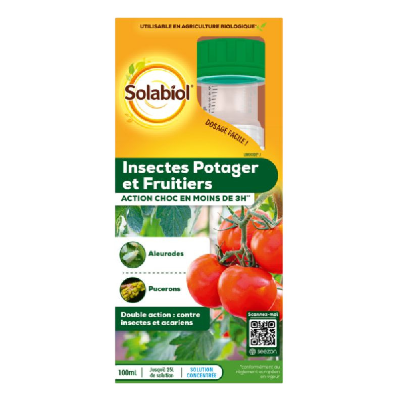 Insecticide potager 100ml de Solabiol - traiement bio pour plantes dans S036
