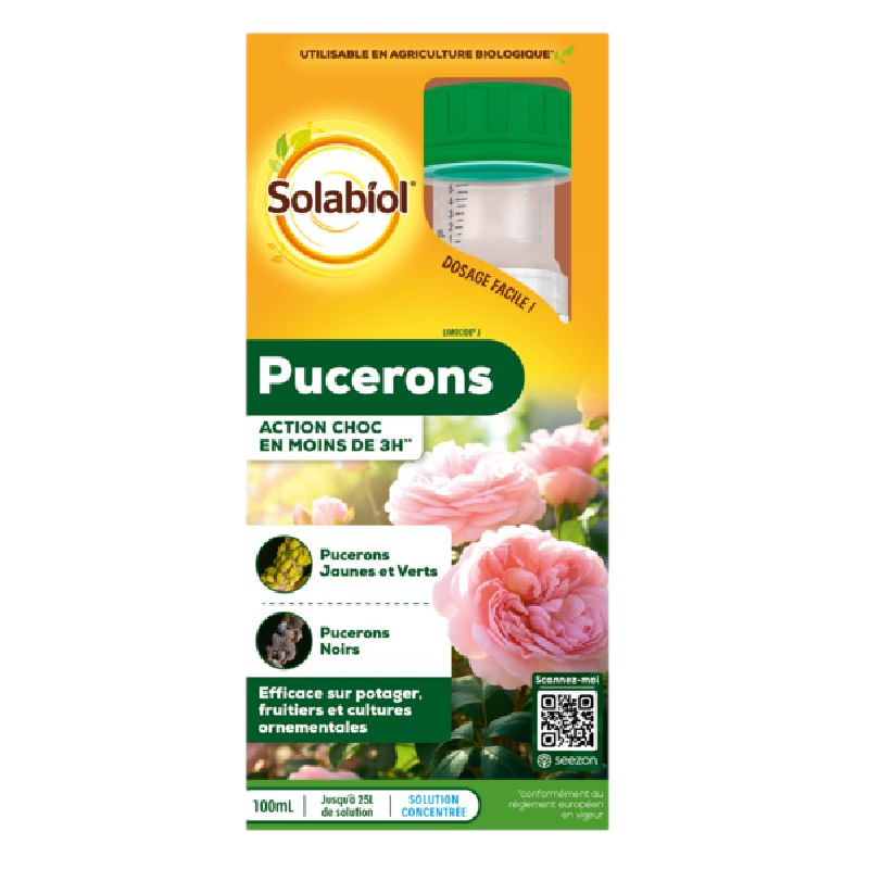 Pucerons 100ml de Solabiol - traiement bio pour plantes dans S036