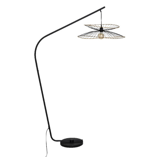 Lampadaire arc alara noir h177cm de J-Line by Jolipa - Déco intérieur dans J031