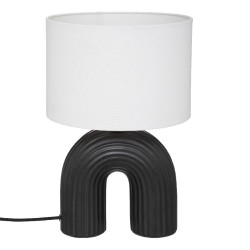 Lampe a poser eidel noir/blanc h40.5cm de J-Line by Jolipa - Déco intérieur dans J031