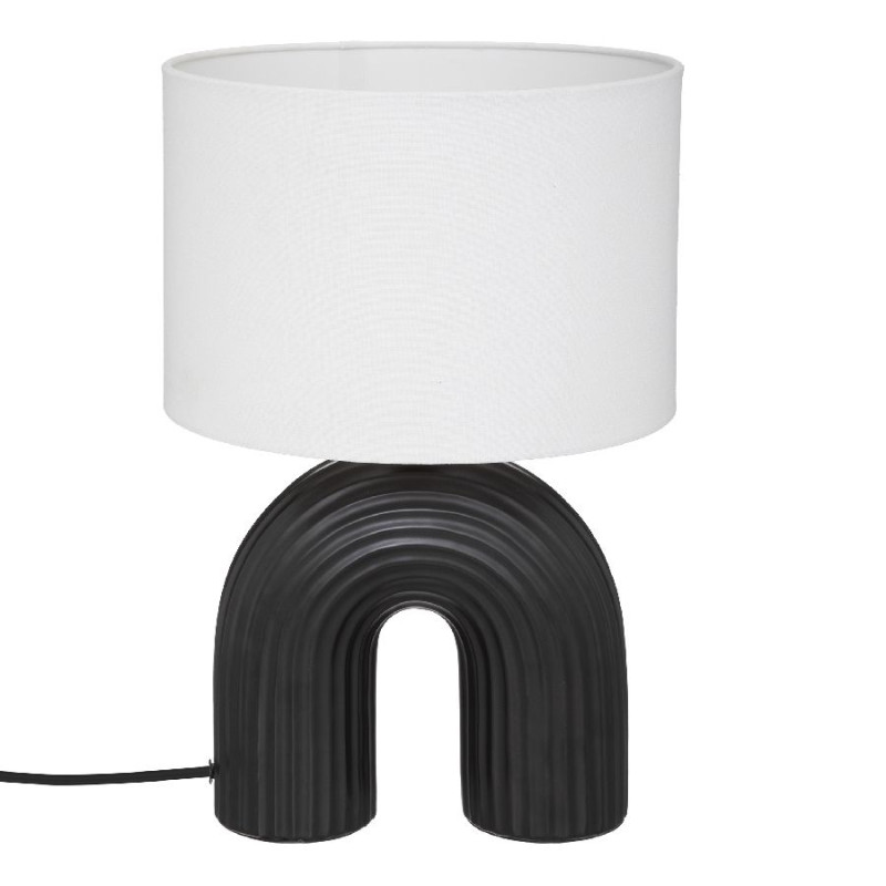Lampe a poser eidel noir/blanc h40.5cm de J-Line by Jolipa - Déco intérieur dans J031