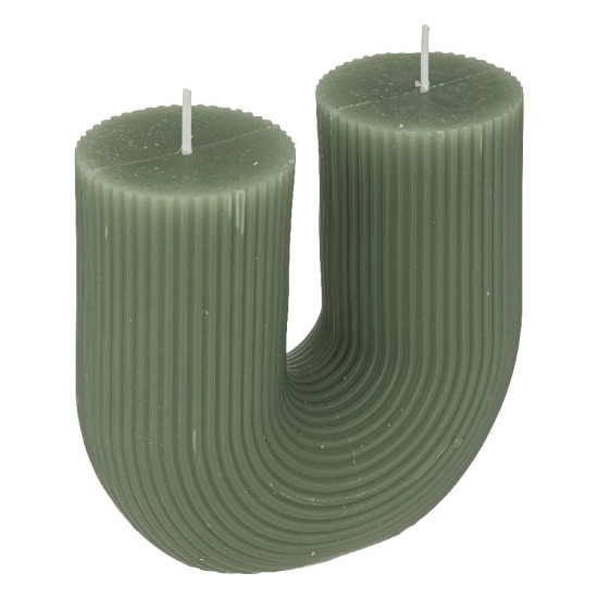 Bougie u demi vert 11x12cm de J-Line by Jolipa - Déco intérieur dans J031