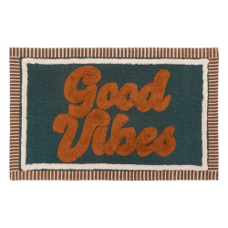 Tapis be vintage bleu canard 60x90cm de J-Line by Jolipa - Déco intérieur dans J031