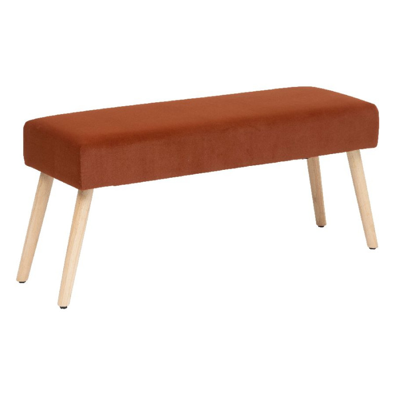 Banc tess velours ambre 100x35cm de J-Line by Jolipa - Déco intérieur dans J031