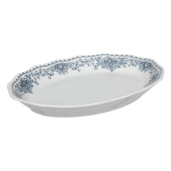 Plat oval little cottage 31x22cm de J-Line by Jolipa - Déco intérieur dans J031