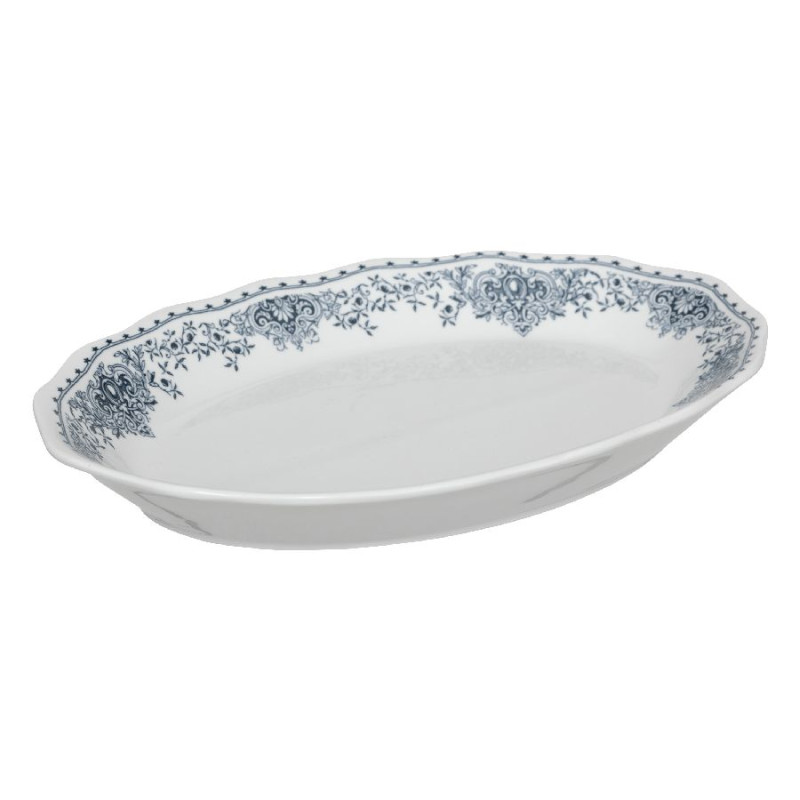 Plat oval little cottage 31x22cm de J-Line by Jolipa - Déco intérieur dans J031