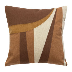 Coussin brode hary marron 45x45cm de J-Line by Jolipa - Déco intérieur dans J031